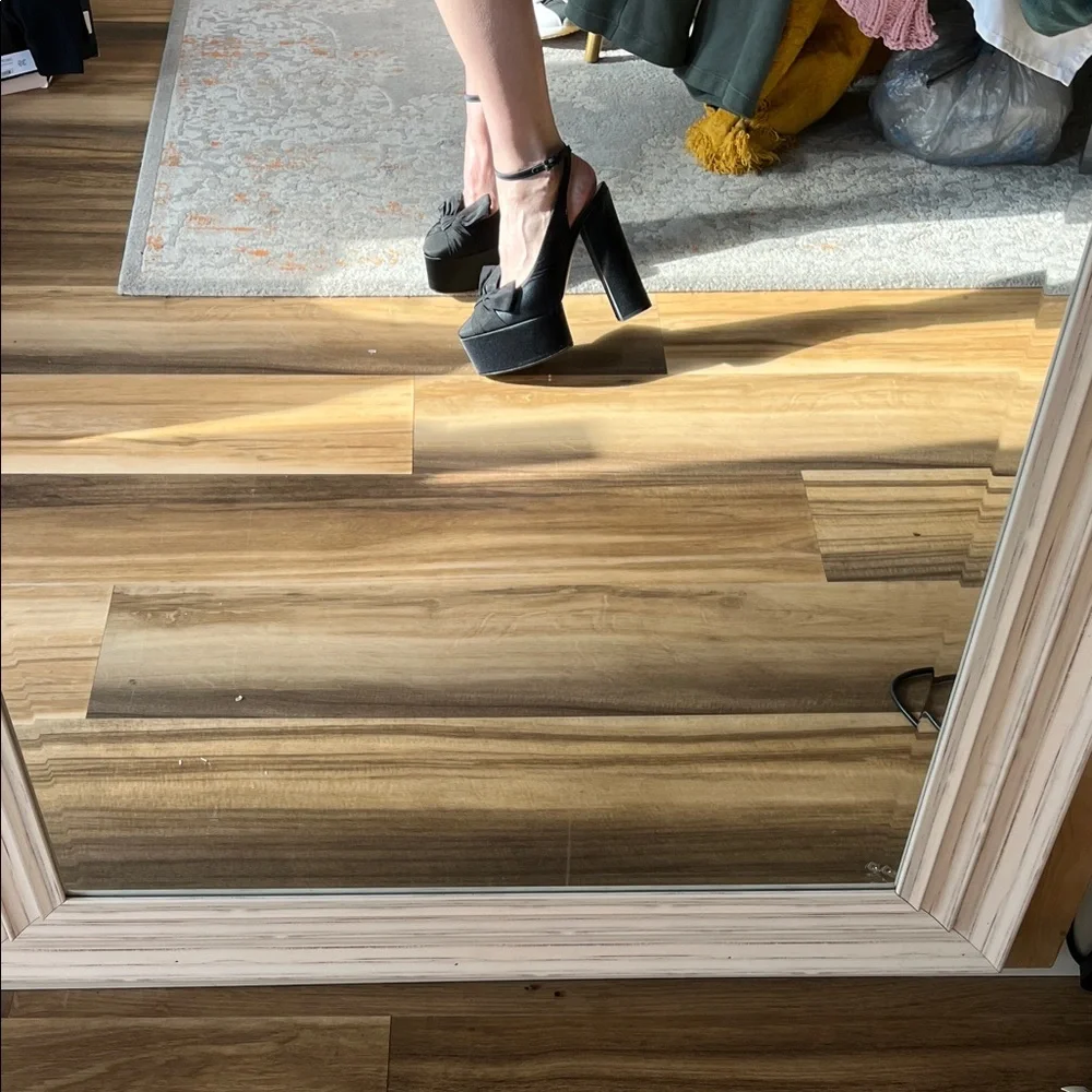 N21 Numero Ventuno Faille Seta 999 Nero Platform Heels EU 39 (US‎ 8) NWOT
